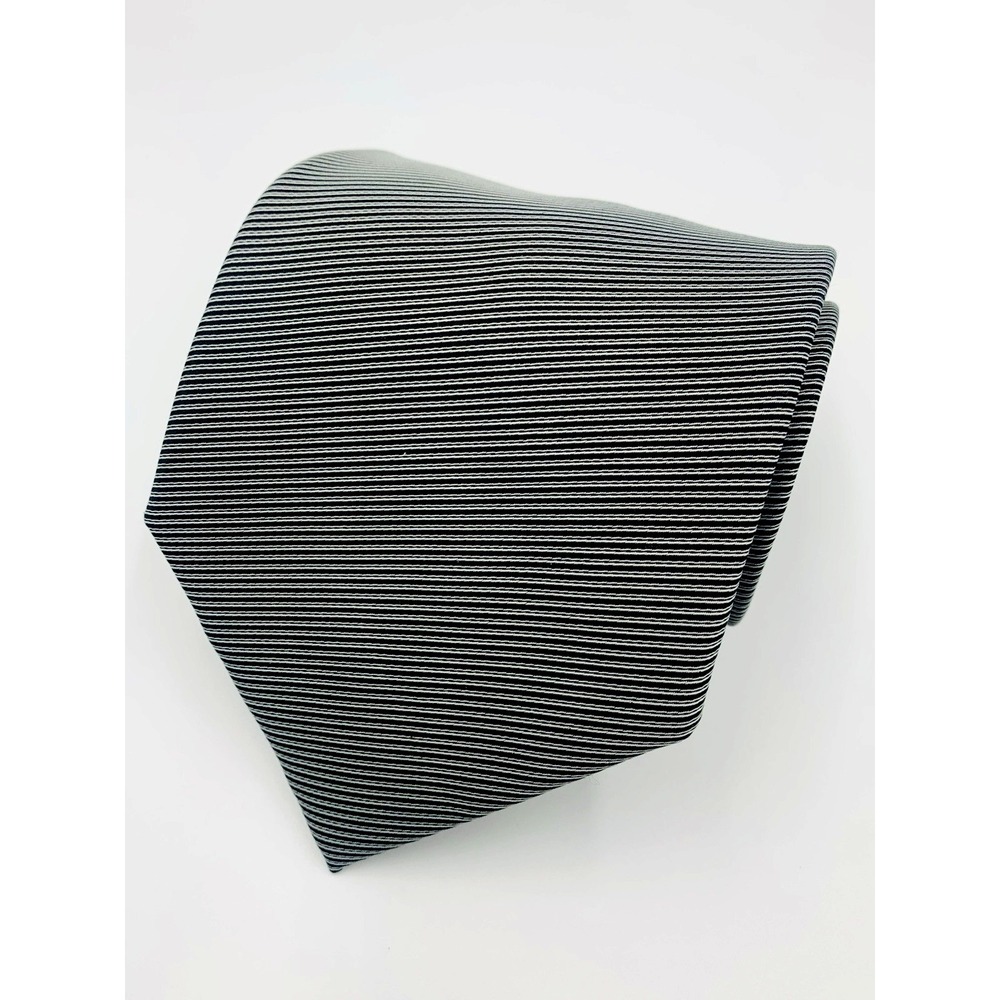 Elegant Black/Silver Boccola Men's Tie - 58"‎ x 3 7/8"